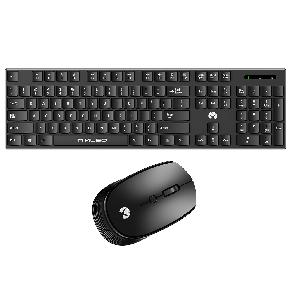Mikuso Wireless Keyboard & Mouse Combo | 2.4GHz Black – Fastrak Mikuso Wireless Keyboard & Mouse Combo | 2.4GHz Black – Fastrak