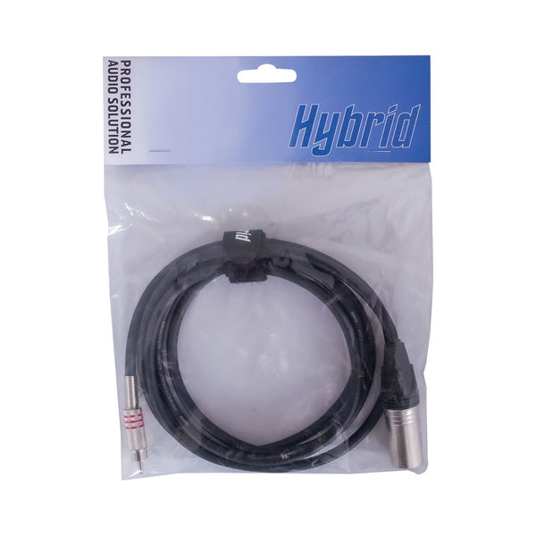 Hybrid  XLR Male-RCA 1.8m Input Cable - OD 6mm