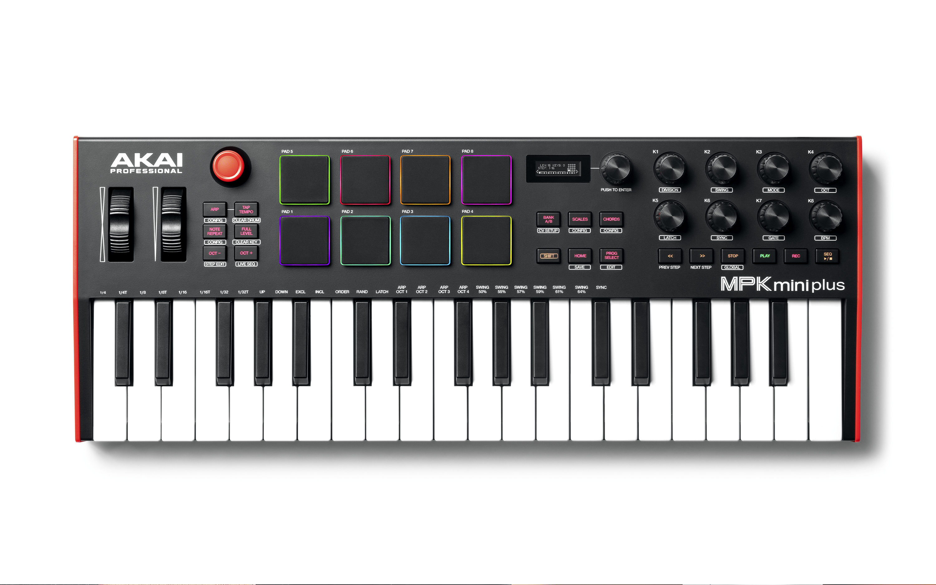 AKAI PROFESSIONAL® ANNOUNCES NEW 37-KEY MIDI CONTROLLER WITH BUILT-IN STEP SEQUENCER, MPK MINI PLUS - Fastrak