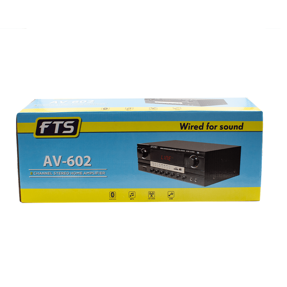 FTS 2CH Home Amplifier Hi - Fi Stereo [AV602] - Fastrak