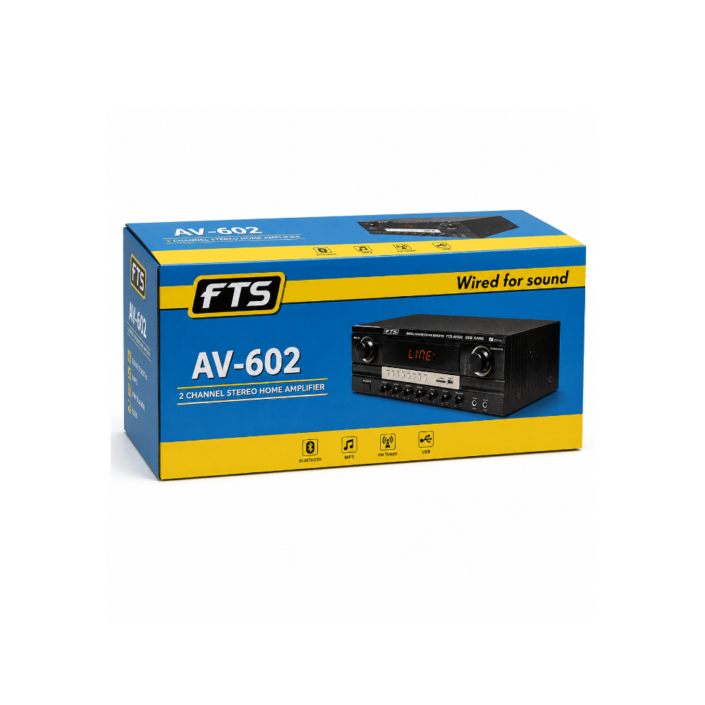 FTS 2CH Home Amplifier Hi-Fi Stereo [AV602] - Fastrak