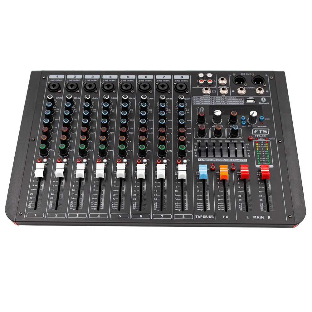 FTS 8-Channel Mixer [E8 MKII] – Professional Sound Control - Fastrak