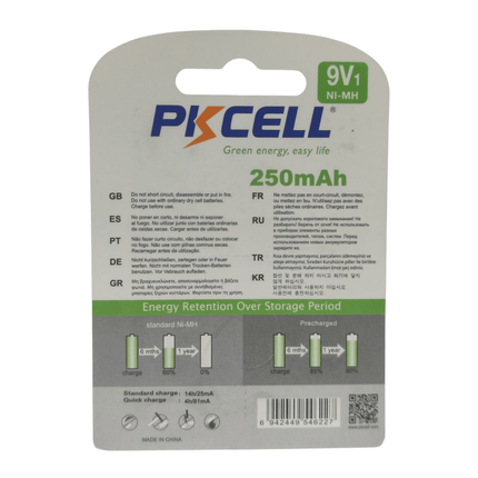 9V 250mAh - 1B 9V R Battery Ni - MH - Fastrak