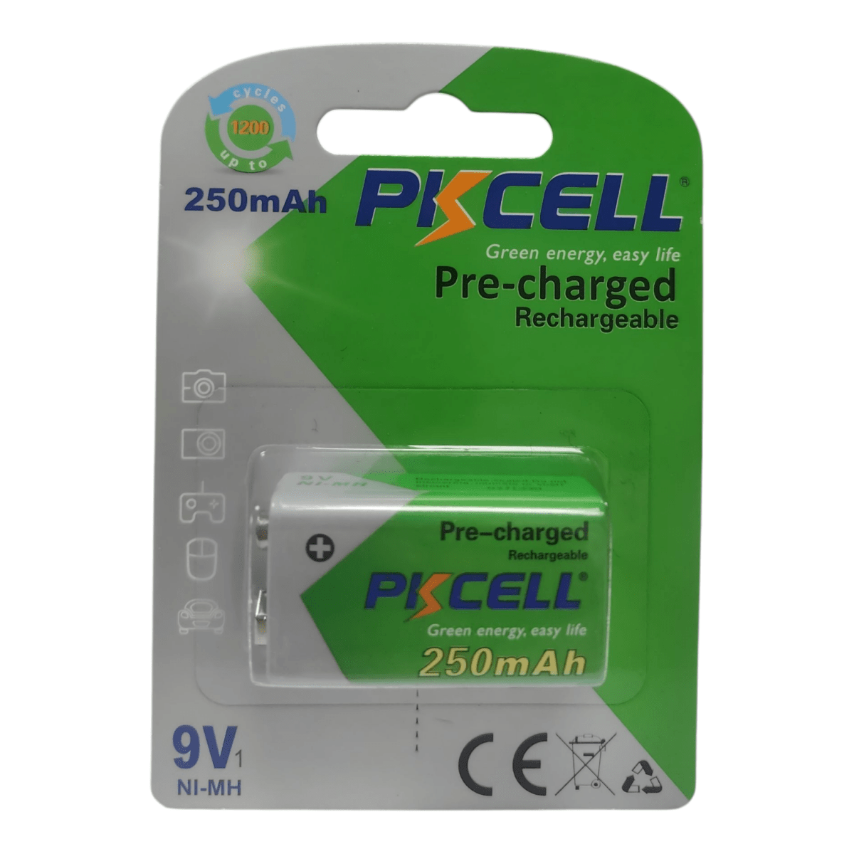 9V 250mAh - 1B 9V R Battery Ni - MH - Fastrak