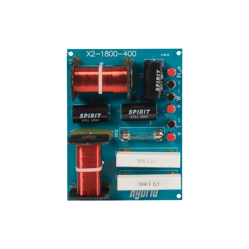 Hybrid X2-1800-400 Hybrid 2 Way X-Over, 1800Hz, 400 Watt, LF:12dB/Oct, HF:12dB/Oct