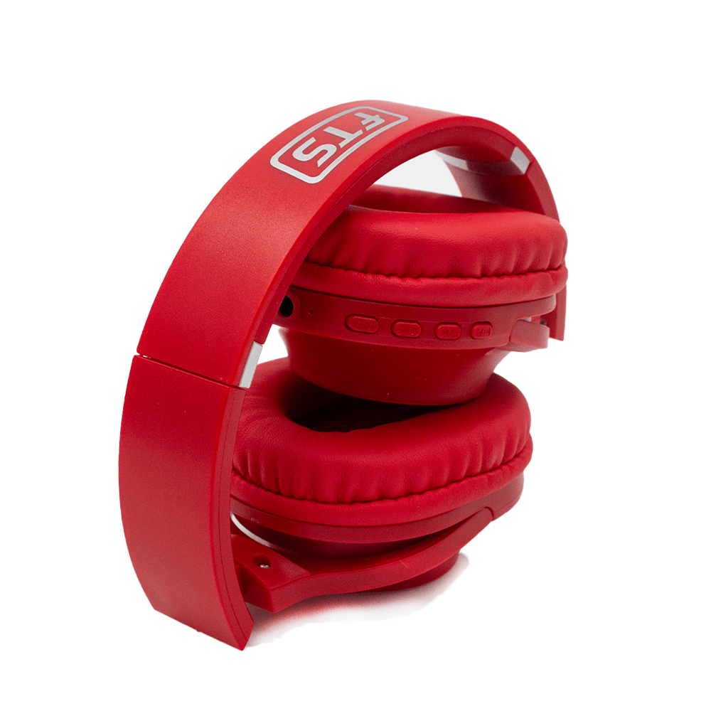 FTS Over - Ear Wireless Headphones (Red) [FTS KD21] - Fastrak