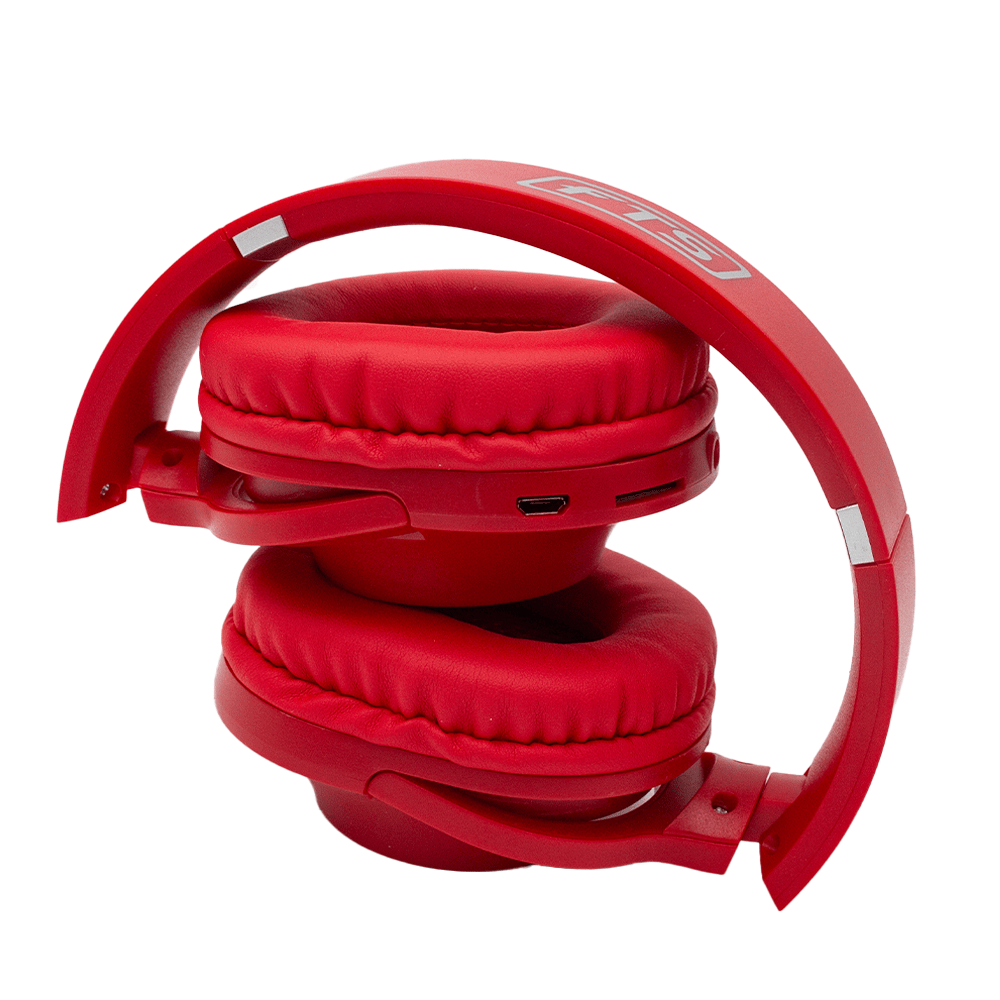 FTS Over - Ear Wireless Headphones (Red) [FTS KD21] - Fastrak