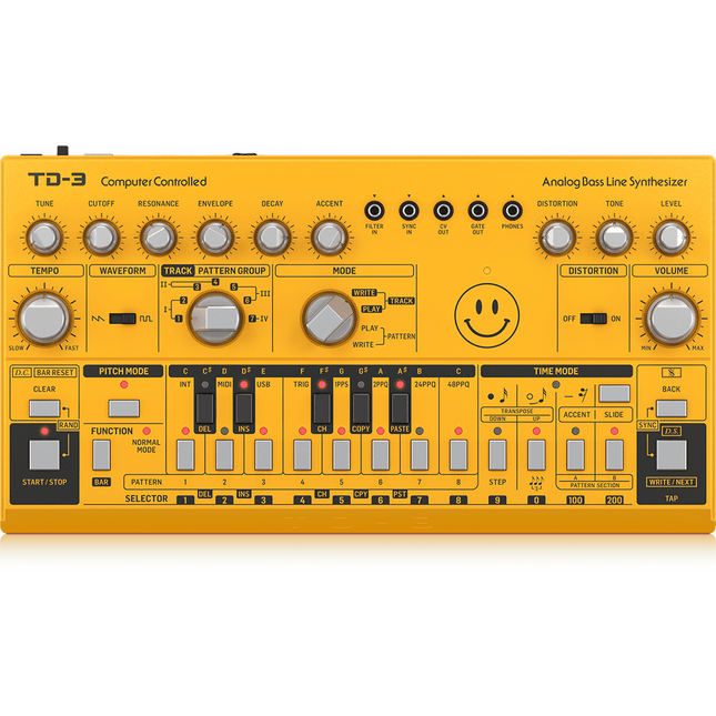 Behringer Analog Bass Line Synthesizer (Yellow) [TD - 3 AM] - Fastrak