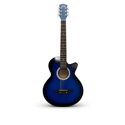 FTS - FA - 380C - BL Full Size Cutaway Acoustic Guitar (Blue) - Fastrak