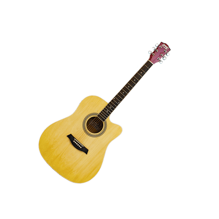 Full Size Cutaway Acoustic - Electric Guitar (Natural) [FTS - D - 420CEQ - N] - Fastrak
