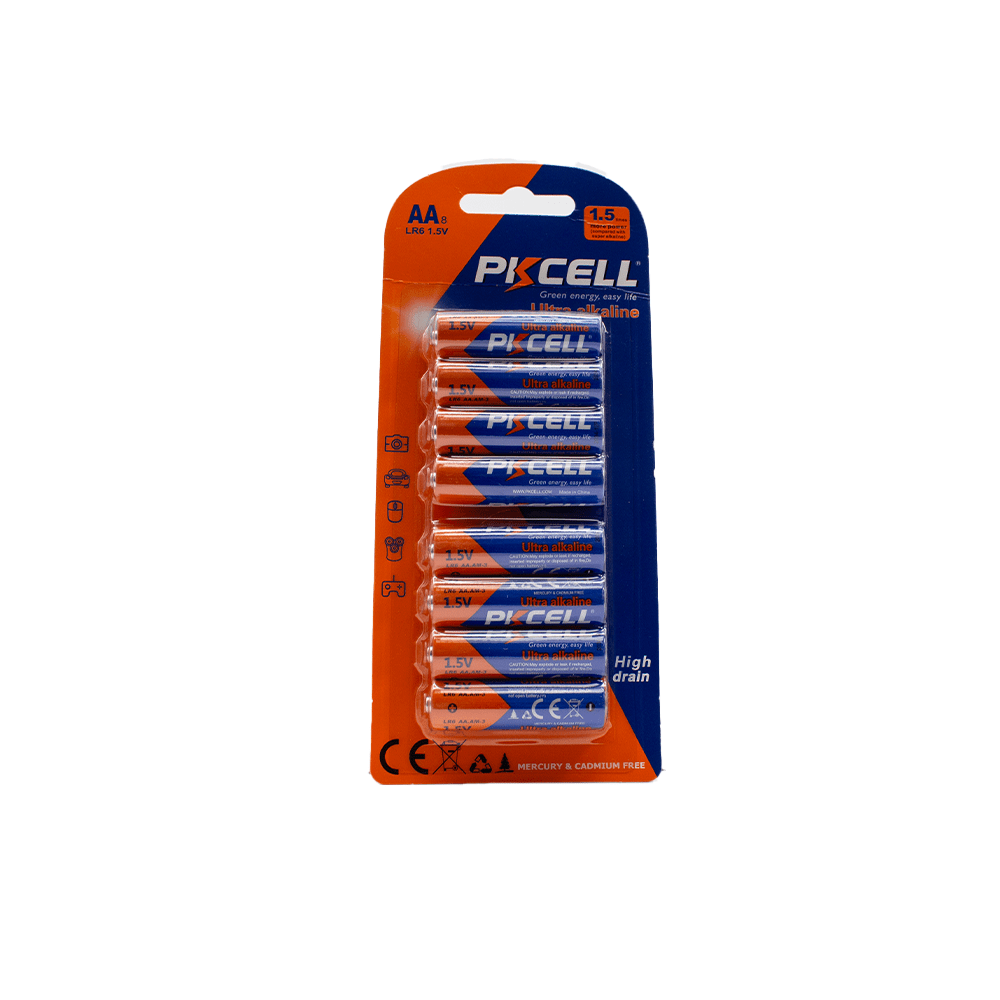 LR6 - 8B 8pc Ultra Alkaline AA Battery 1.5V ,380mins, 0 Hg - Fastrak