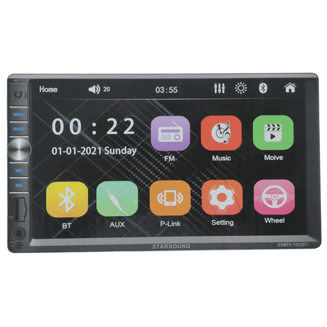 Starsound Double - Din Media Player[SSMP5 - 7455BT] - Fastrak