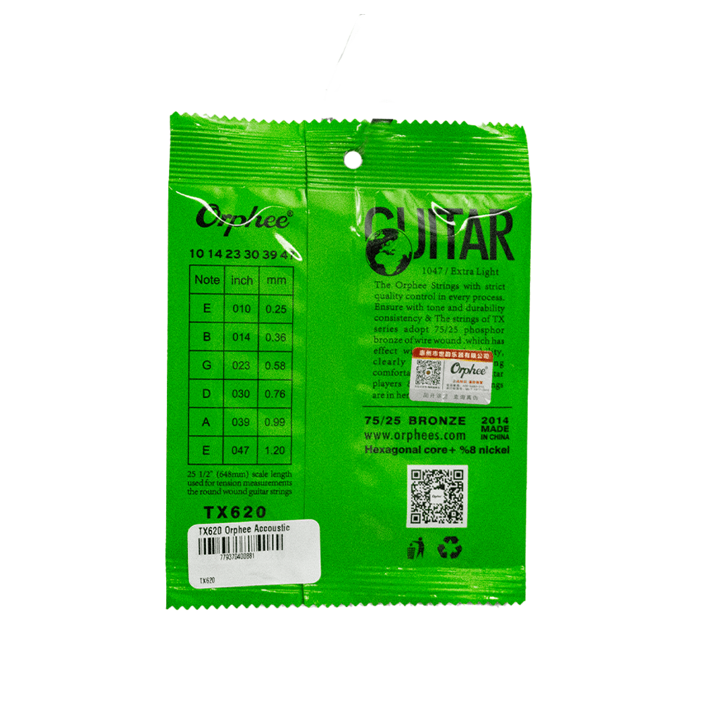 Orphee Accoustic Guitar String Set TX620 - Fastrak