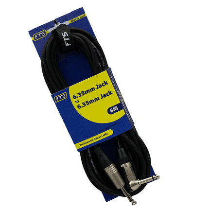 FTS 6m 6.35mm to 6.35mm Guitar Cable [FTS - TJ003+TJ054/6M] - Fastrak