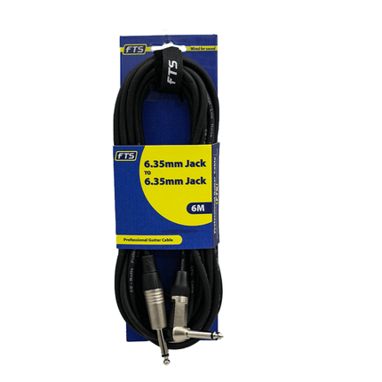 FTS 6m 6.35mm to 6.35mm Guitar Cable [FTS - TJ003+TJ054/6M] - Fastrak