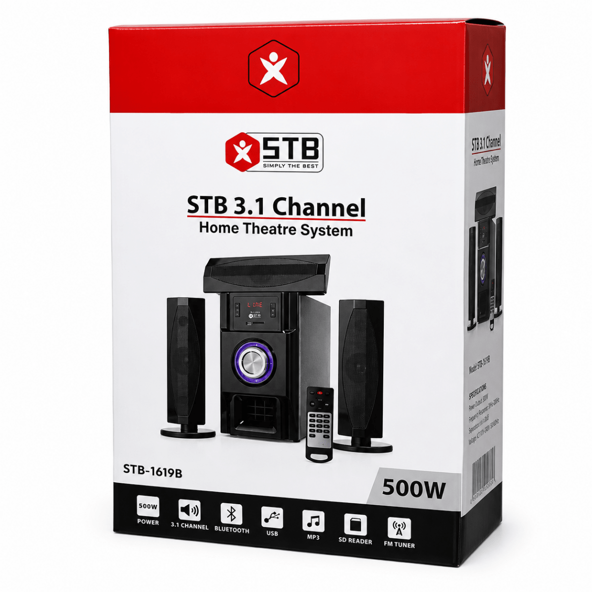 STB 3.1 Home Theatre Speaker [STB-1619B] - Fastrak