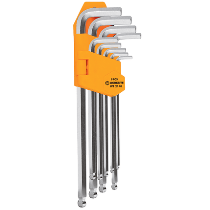 WT2148 WorkSite 9Pcs Ball Point Hex Key Set - Fastrak