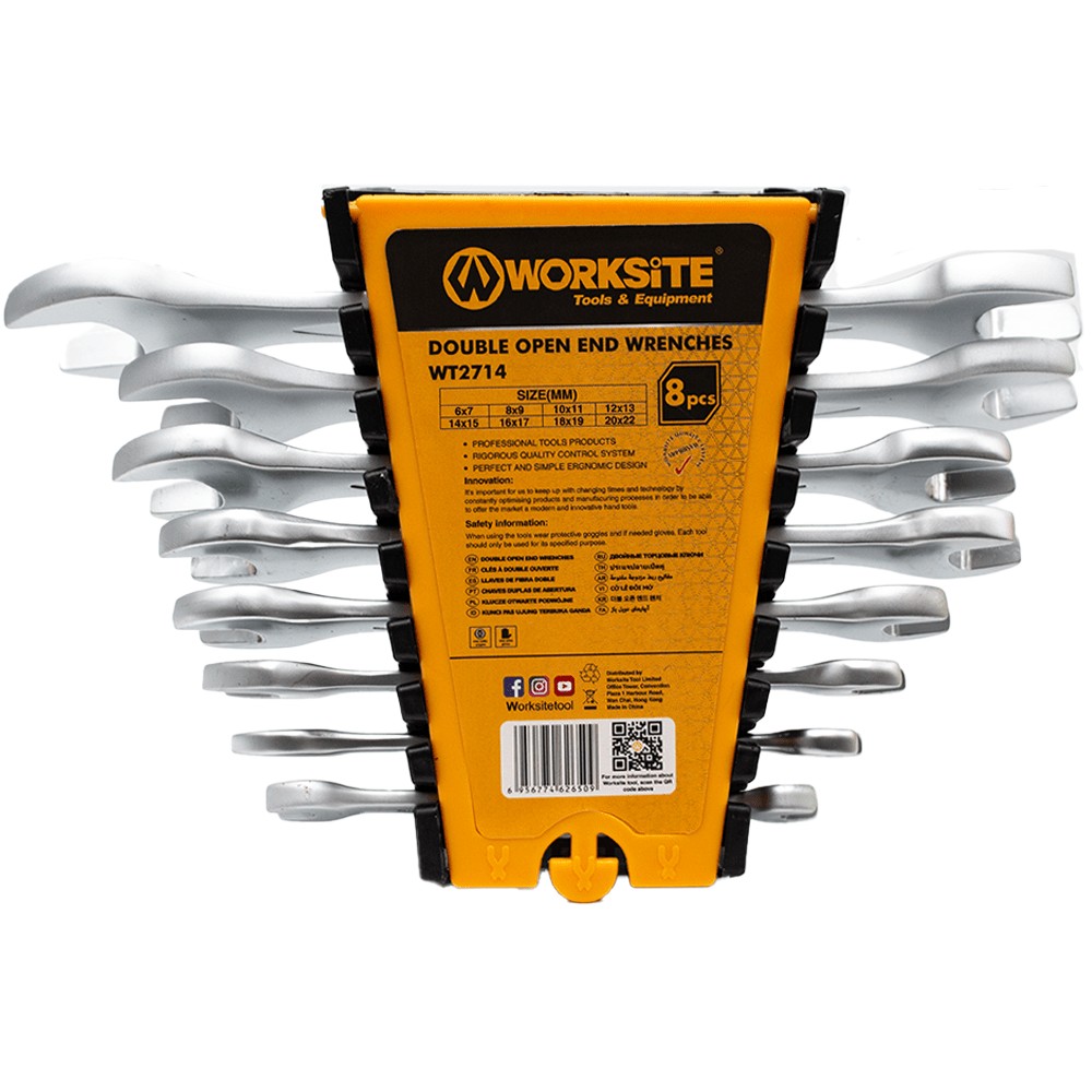 WorkSite 8pcs Double Open End Wrenches [WT2714] - Fastrak