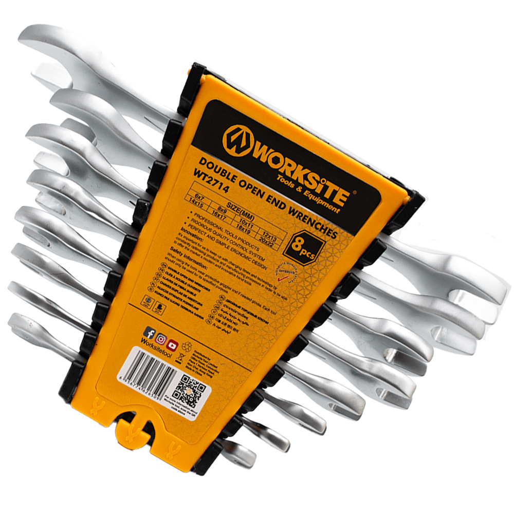 WorkSite 8pcs Double Open End Wrenches [WT2714] - Fastrak