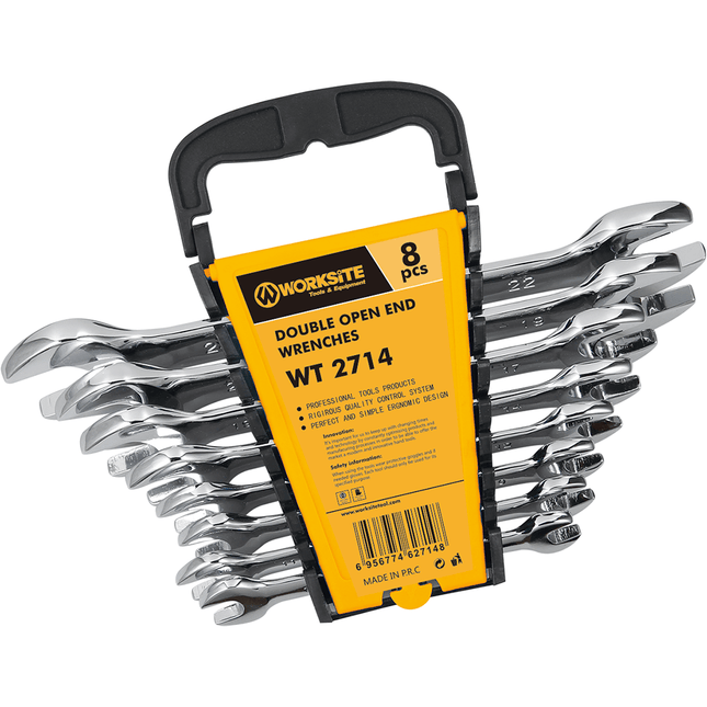 WorkSite 8pcs Double Open End Wrenches [WT2714] - Fastrak