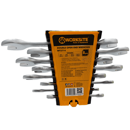 WorkSite 8pcs Double Open End Wrenches [WT2714] - Fastrak
