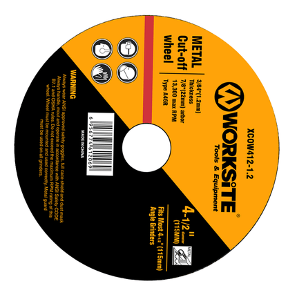 XCOW412 - 3.0 WorkSite 115mm Cut off Wheel - Fastrak