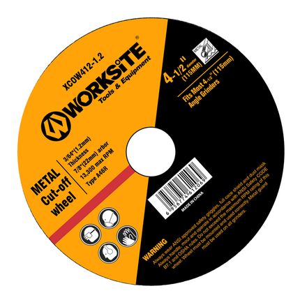 XCOW412 - 3.0 WorkSite 115mm Cut off Wheel - Fastrak