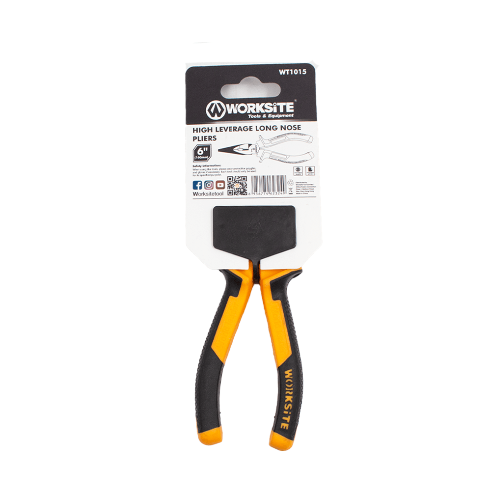 WorkSite 160mm Long Nose Cutting Pliers [WT1015] - Fastrak