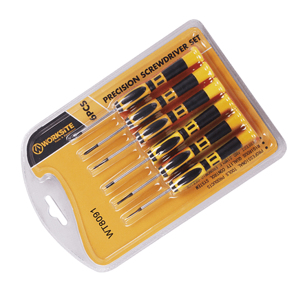 WorkSite 6Pcs Precision Screwdriver [WT8091] - Fastrak