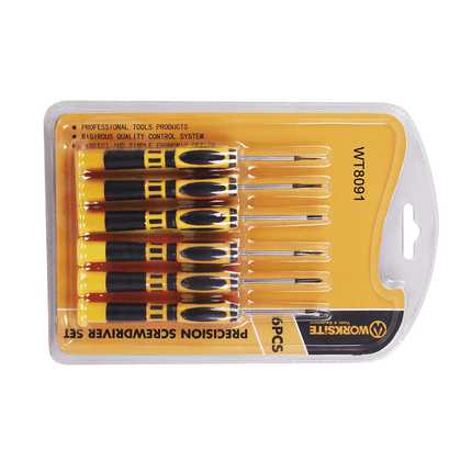 WorkSite 6Pcs Precision Screwdriver [WT8091] - Fastrak