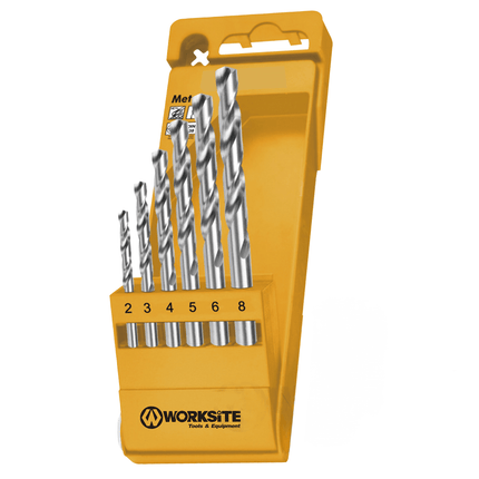 WorkSite 6pcs HSS Twist Drill Bits Set [WXDB06] - Fastrak