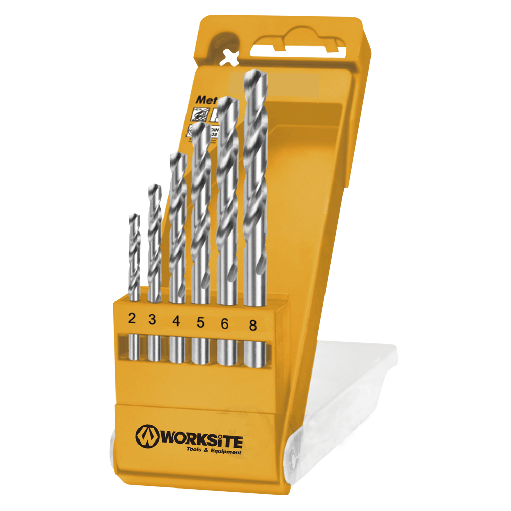 WorkSite 6pcs HSS Twist Drill Bits Set [WXDB06] - Fastrak