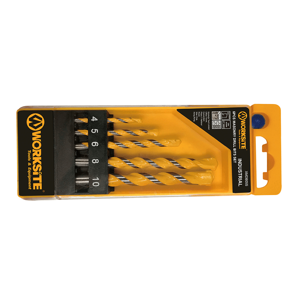 XMDB05S WorkSite 5pcs Masonry Drill Bits Set - Fastrak
