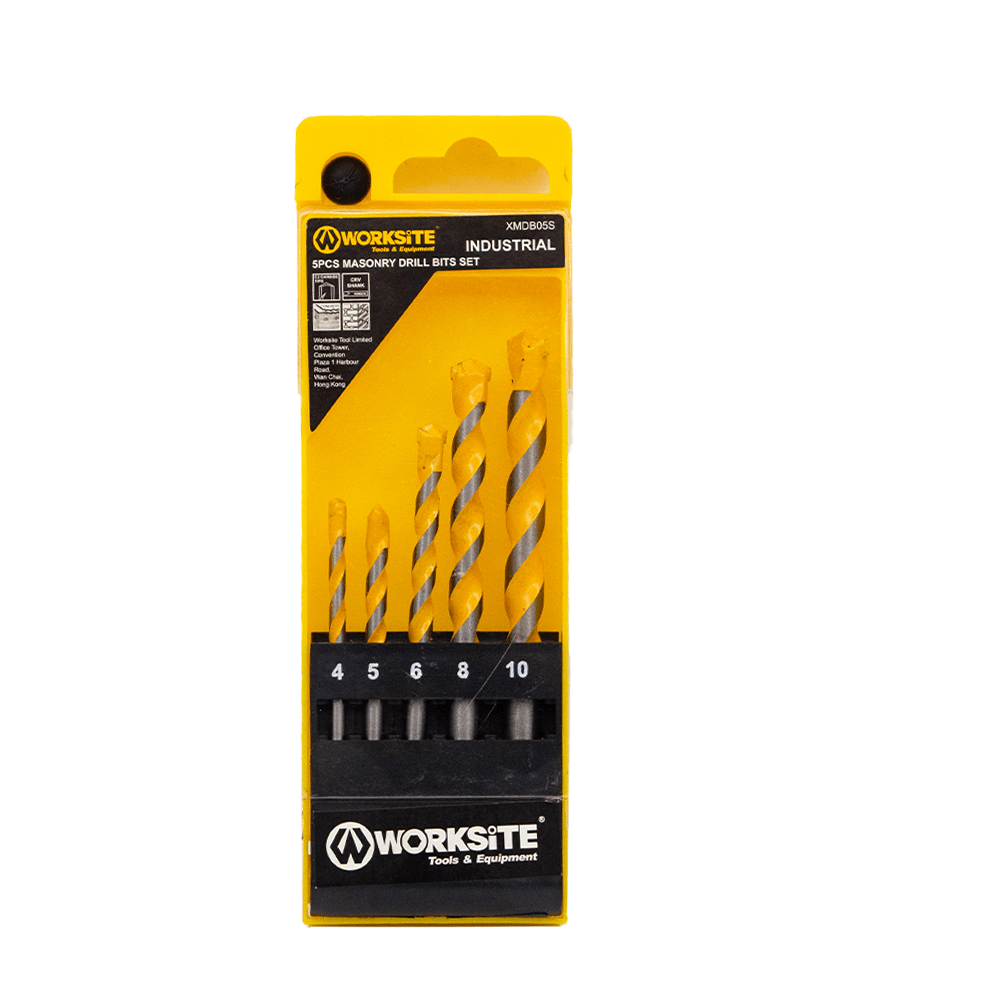 XMDB05S WorkSite 5pcs Masonry Drill Bits Set - Fastrak