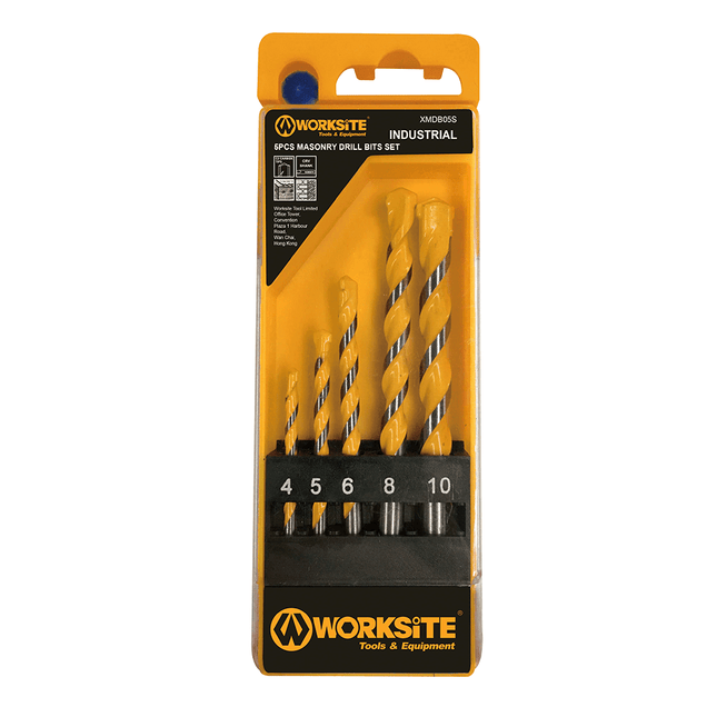XMDB05S WorkSite 5pcs Masonry Drill Bits Set - Fastrak