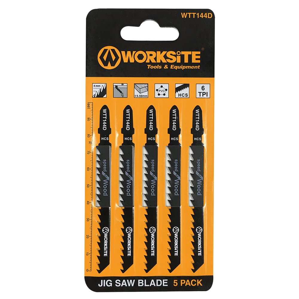 WorkSite 5pcs Jig Saw Blade for Wood [WTT144D] - Fastrak