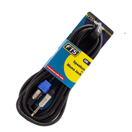 FTS 5m Speakon To Mono Jack Cable[TSC033C+TJ009/5M] - Fastrak