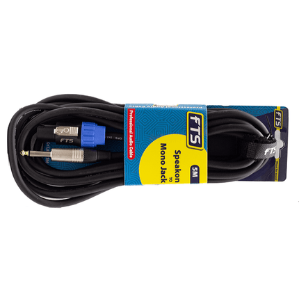 FTS 5m Speakon To Mono Jack Cable[TSC033C+TJ009/5M] - Fastrak