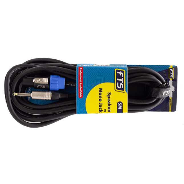 FTS 5m Speakon To Mono Jack Cable[TSC033C+TJ009/5M] - Fastrak