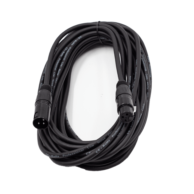 FTS 10M XLR Male - XLR Female Mic Cable [TX009+TX012BK] - Fastrak