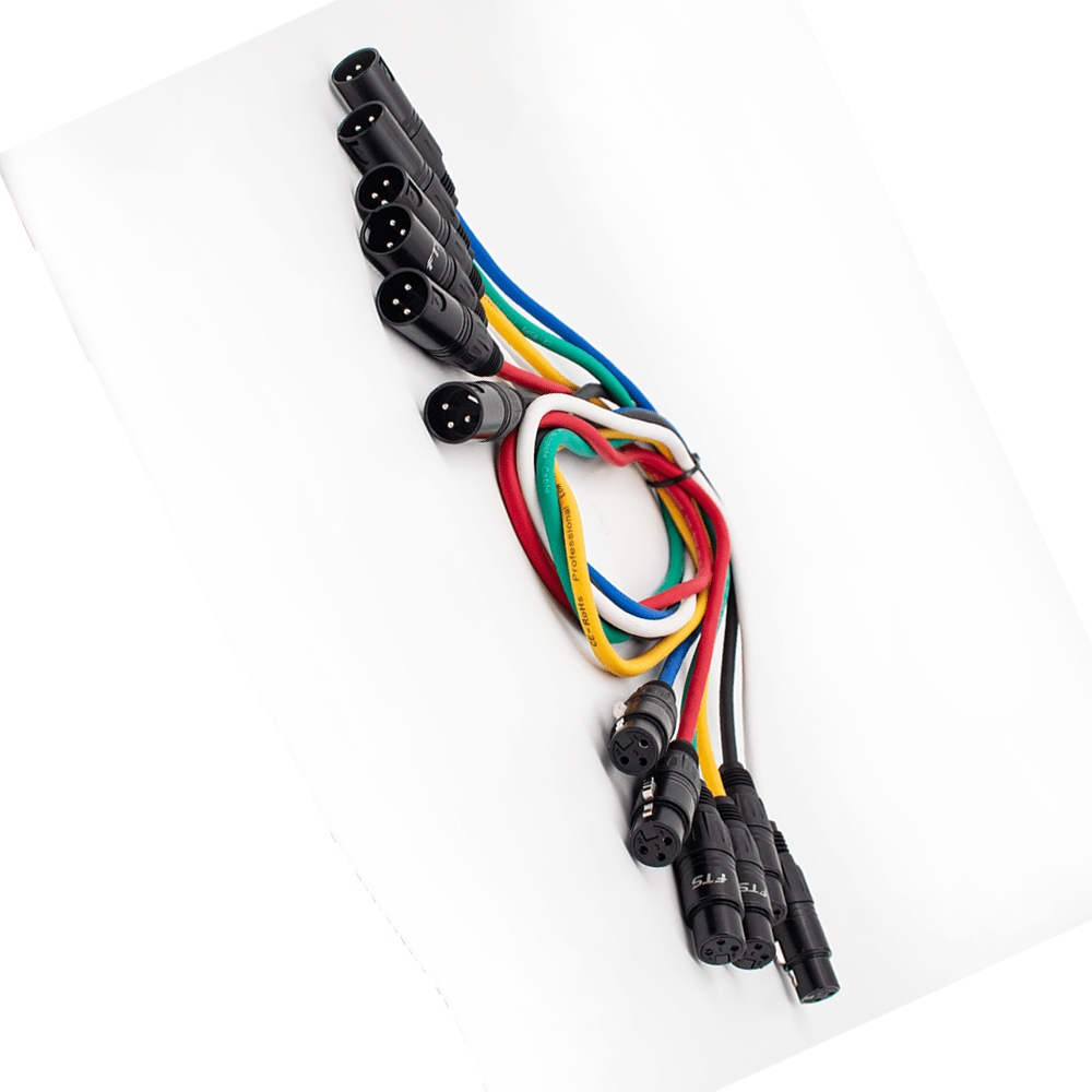 FTS XLR Male To Female Patch Cables 1m [FTS - TX009+TX012/1M] - Fastrak