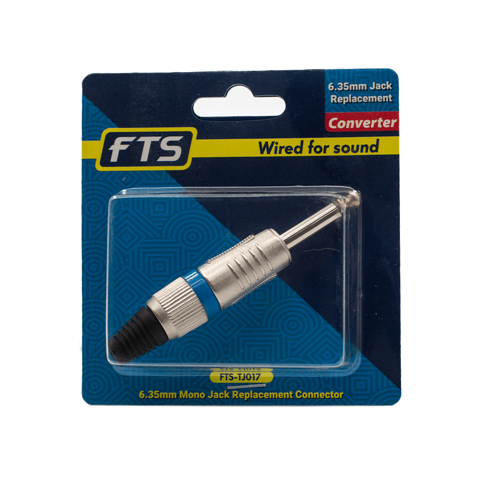 FTS 6.3 Mono Male Jack with Blue Ring [TJ017] - Jack Cables – Fastrak