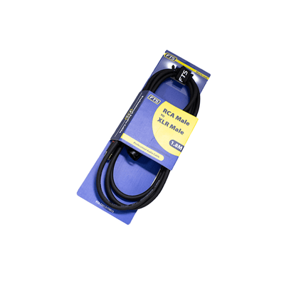 FTS - TX012+TR012/1.8M XLR Mle To RCA Mle Cable 1.8m - Fastrak