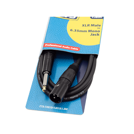 FTS 1.8M XLR Male to 6.35 Mono Jack Male 1.8m [TX012+TJ013] - Fastrak