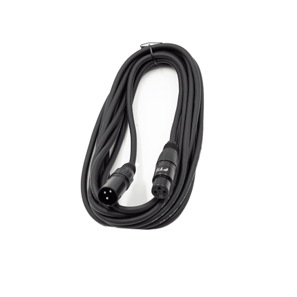 FTS 5M XLR Male XLR Female Mic Cable Black [TX009+TX012BK] - Fastrak