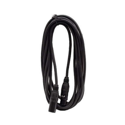 FTS 5M XLR Male XLR Female Mic Cable Black [TX009+TX012BK] - Fastrak