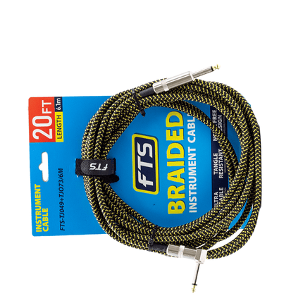 FTS 6M Braid Instrument Cable with Nylon Weave [TJ049+TJO73] - Fastrak