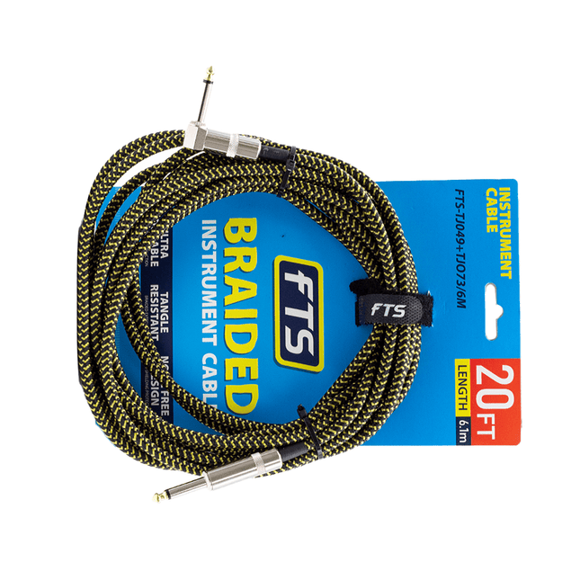 FTS 6M Braid Instrument Cable with Nylon Weave [TJ049+TJO73] - Fastrak