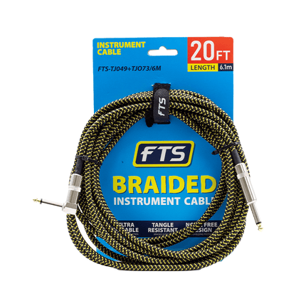 FTS 6M Braid Instrument Cable with Nylon Weave [TJ049+TJO73] - Fastrak