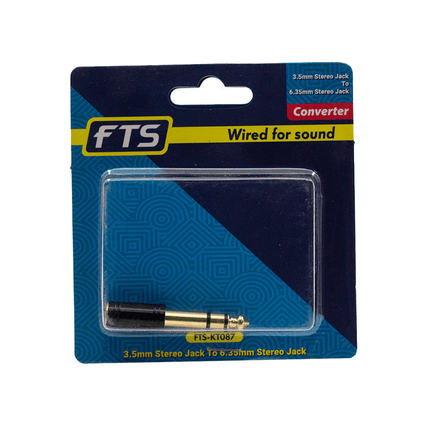 FTS 3.5mm St Jack to 6.35mm St Jack [KT087] - Fastrak